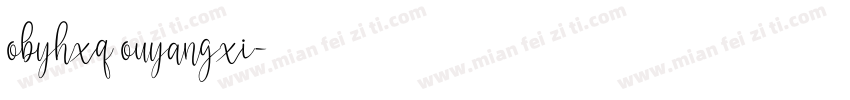obyhxq ouyangxi字体转换